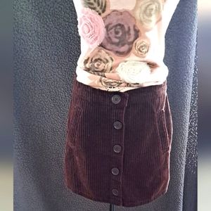 Y2K Forever 21 corduroy midi skirt